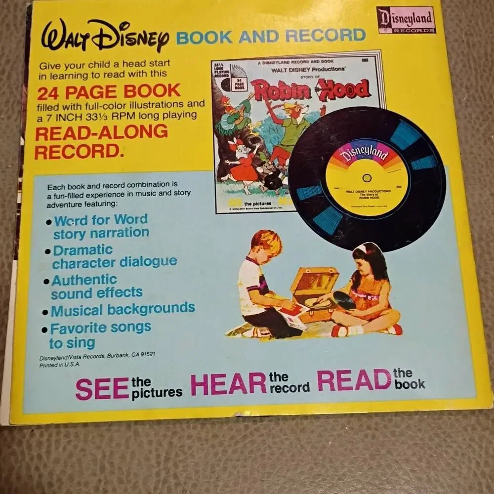Walt Disney Children's Read-Along Book and Record of The Black Hole 1979 Classic